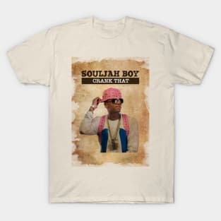 Vintage Old Paper 80s Style Soulja Boy /// crank that T-Shirt